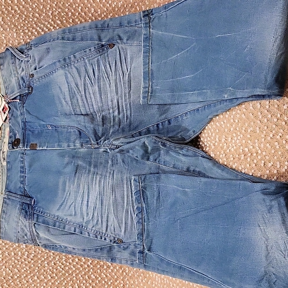 Classic Blue Straight Jeans with Natural Fading - Picture 4 of 12